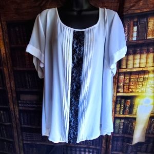 Torrid sheer white top